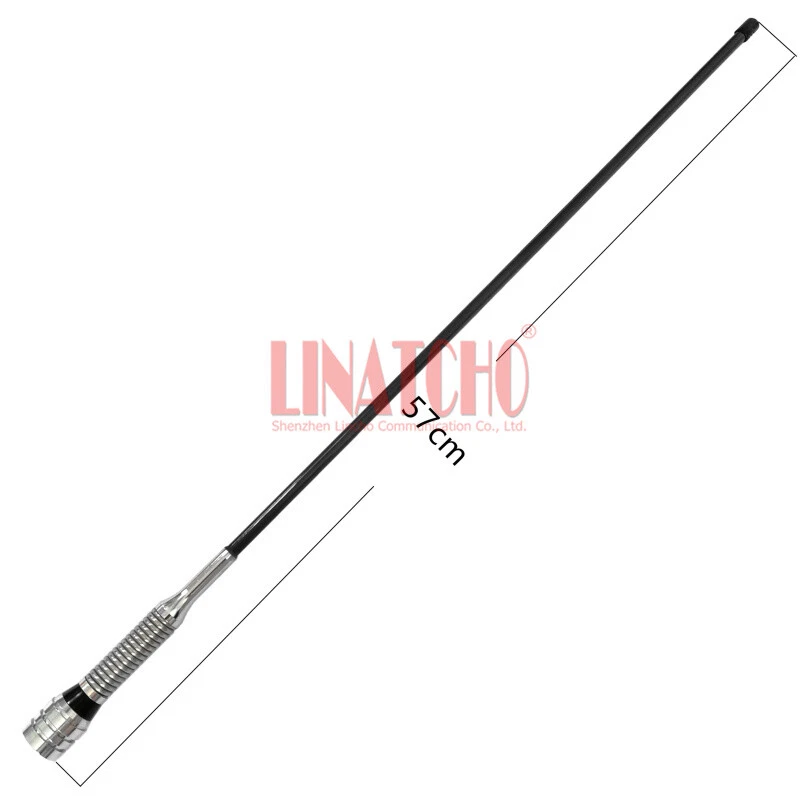 UHF VHF Anti-collision Spring High Powered Fiberglass Car Radio Antenna PL259 - image 1 of 4