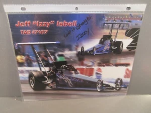 FIRMADA Jeff Izzy Isabell Schumacher NHRA Tarjeta de Héroe Dragster - Imagen 1 de 1