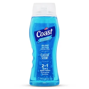 Coast 2-In-1 Hair and Body Wash, Classic Scent - Men'S Body Wash, Shampoo & Cond - Picture 1 of 12