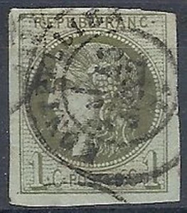 1870-71 FRANCIA USATO CERERE 1 CENT - FR459 - Picture 1 of 1