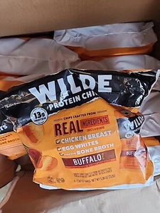Lot Of 8 Pack WILDE BRANDS Buffalo Chicken Protein Chips Multipack 5.4 OZ - Picture 1 of 3
