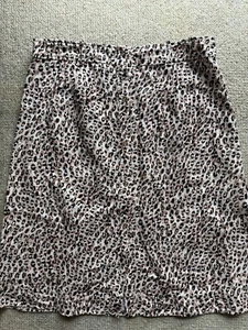 KAREN MILLEN Linen Blend Animal Print Skirt Size 16 NWOT - Picture 1 of 5