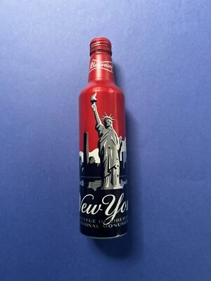 Пустая бутылка Budweiser 2019 NEW YORK Statue of Liberty National Monument 16 унций  - Изображение 1 из 4