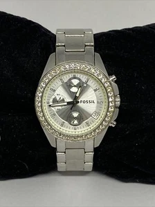 Fossil Decker ES2681 Women Silver Stainless Steel Analog Dial Quartz Watch VK884 - Picture 1 of 12