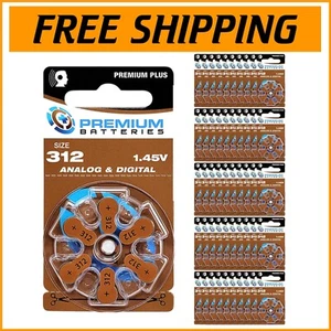 Premium Zinc Air Hearing Aid Batteries - 1.45V, 300 Count in Protective Tabs - Picture 1 of 10