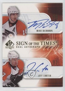 2008 SP Authentic Sign of the Times Dual Mike Richards Jeff Carter #ST2-RC Auto