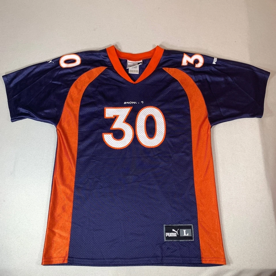 Vintage Terrell Davis Puma denver broncos youth jersey large USA - Image 1 of 4