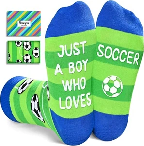 HAPPYPOP Soccer Socks - Boys who love soccer - NEW in box - Picture 1 of 4