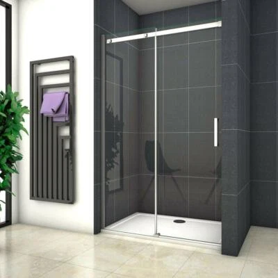 OCEAN ITALY Porta scorrevole 200cm Vetro 8mm Temperato Anticalcare Telai cromato lucido