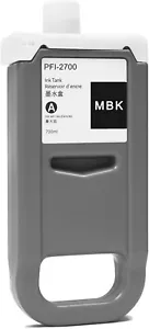 PFI-2700 Tintenpatrone Pigment Tintentank PFI2700 für Canon ImagePROGRAF Matt Blk - Bild 1 von 7