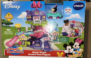 VTech Go! Go! Smart Wheels - Disney Minnie Mouse Around Town Playset,Pink