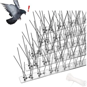Taubenabwehr Vogel Vogelabwehr Taubenspikes Kunststoff Edelstahl 5 Reihig DHL - Bild 1 von 17
