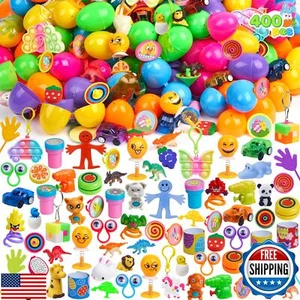 JOYIN 400 Pcs Prefilled Easter Eggs with Assorted Toys Inside, Include 400 Pc - Picture 1 of 5