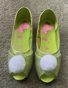 DISNEY STORE GIRLS PRINCESS TINKERBELL COSTUME HEELS EX! Size 2/3 -FREE SHIP! - Picture 1 of 4