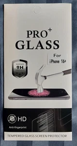 iPhone 16 Plus Tempered Glass Screen Protector GLASS Pro+ 9H Anti-Scratch - Picture 1 of 2