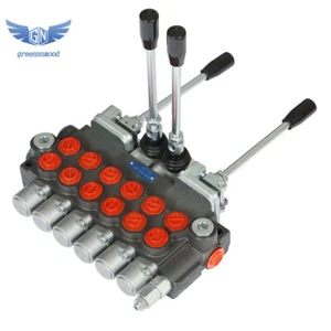 Hydraulic Backhoe Directional Control Valve w/ 2 Joysticks, 6 Spool, 11 GPM - Picture 1 of 12