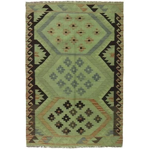 New Afghan Hand Knotted Overdye Kilim Bedroom Area ALLRUGO Rugs 4x6ft Rug B29238 - Picture 1 of 8
