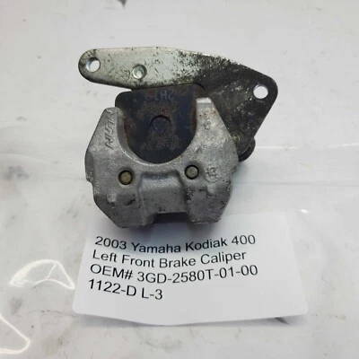 2003 YAMAHA KODIAK 400 左前制动计算器 原始设备制造商 #3GD-2580T-01-00 1122-D(L-3) — 第 1/2 张图片