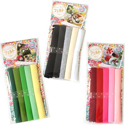 15pcs Felt 18x18cm Sheet DIY Handmade craftwork material Fiber Green Black Pink - Image 1 of 4