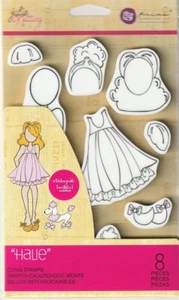Prima Julie Nutting HALIE Doll Cling Stamps Cards Planner Tags 913588 - Picture 1 of 3