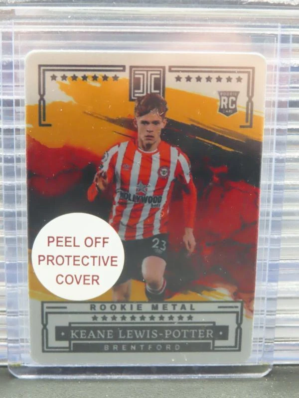 2022-23 Impeccable Premier League Keane Lewis-Potter Gold RC Rookie Metal #5/10