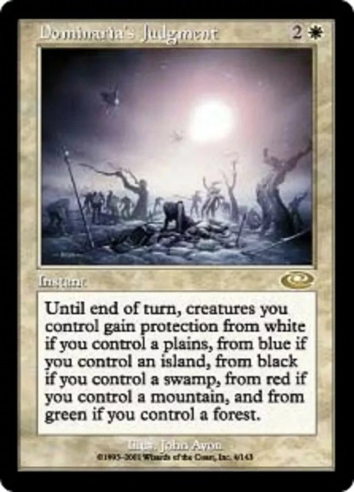 DOMINARIA'S JUDGMENT Planeshift MTG White Instant RARE - Image 1 of 1