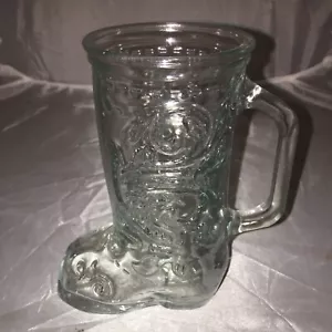 Vintage Klarglas Cowboystiefel ausgefallenes Design mit Griff Marmeladenglas (J) - Bild 1 von 2