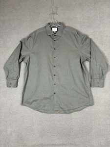 Charles Tyrwhitt Classic Fit Non Iron Green Button Up Textured Dress Shirt 18x35 - Picture 1 of 11