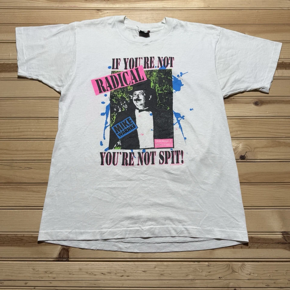 Camiseta Vintage Años 80 90 MICHAEL WARNKE TOUR CULTO SATANISMO OCULTO Talla Grande Foto 1 de 4