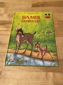 Vintage Walt Disney Bambi Grows Up Storybook Picture Book Illustrated - Imagen 1 de 10
