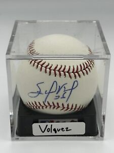 EDINSON VOLQUEZ SIGNED AUTOGRAPHED ROMLB BASEBALL CUBE INCLUDED