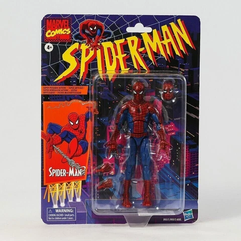Spider-Man Marvel Legends Retro Series 6-inch Spiderman Action Figure New Cover