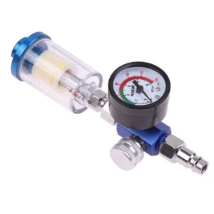 1/4" Spray Gun Air Regulator Gauge Air Pressure Regulator Paint Gun Filter USA - Picture 1 of 13