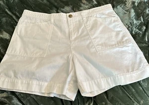 Lauren Ralph Lauren Denim Womens White Cotton Shorts 14p - Picture 1 of 7