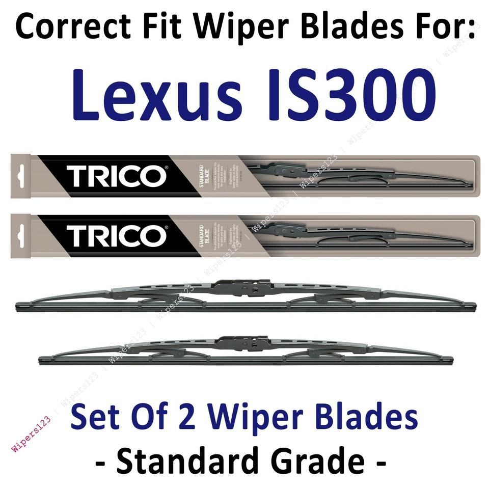 Wiper Blades 2-Pack Standard Wiper Blades fits 2016+ Lexus IS300 - 30240/180 - Image 1 of 1