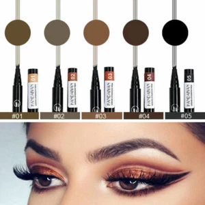Liquid Ink Definer Eyebrow Waterproof 4 Forks Microblading Tattoo Pencil Brow - Picture 1 of 14