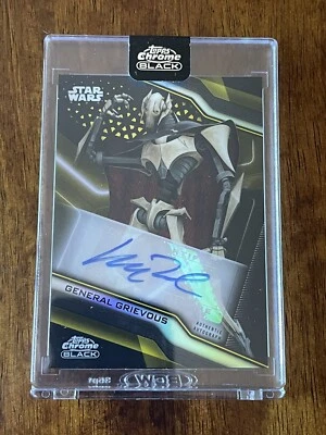 2022 Topps Chrome Black General Grievous Autograph Gold 33/50 Matthew Wood - Image 1 of 3