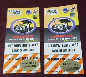 Biglietti Honda Grand Prix Monterey 2000 Laguna Seca Pit Row Suite 2 Qualificazioni - Foto 1 di 4