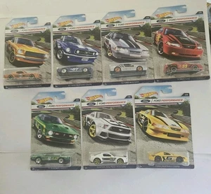 2015 HOT WHEELS - LOT OF 7\- FORD PERFORMANCE - MUSTANG`S - Picture 1 of 18