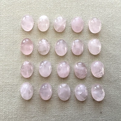 De colección 20 Cuarzo Rosa 8 x 6 mm Cabujón Ovalado Piedras Preciosas Sueltas Piedras Rosas Nuevo de Lote Antiguo Foto 1 de 4