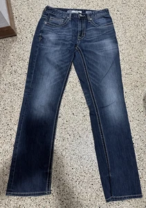 BKE Buckle Jake Jeans Men's 32L 32X31.5 Straight Blue Denim Medium Dark Wash - Picture 1 of 15