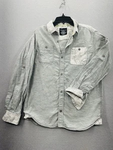 CALVIN KLEIN JEANS Camicia elegante grigia manica lunga con bottoni ragazzo taglia L (14/16) - Foto 1 di 11
