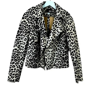 Kut From Ths Kloth Animal Print Crop Blazer Women Sz XS - Picture 1 of 6