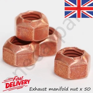 50 x M8 Exhaust Manifold Nuts For BMW Series 1 2.0 2.0L 2004 to 2013 - Picture 1 of 5