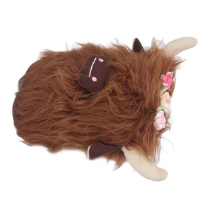 Highland Cow Plush Doll Simulation Soft Stuffed Faceless Cattle Toy For Home - Picture 1 of 29