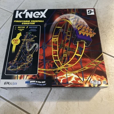 KNEX Firestorm Freefall Roller Coaster Kit 674 pc Complete - Image 1 of 2