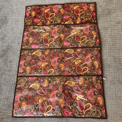 Paisley Organizer Over The Door 大号口袋 40t X 27w 棕色橙色装饰 — 第 1/4 张图片