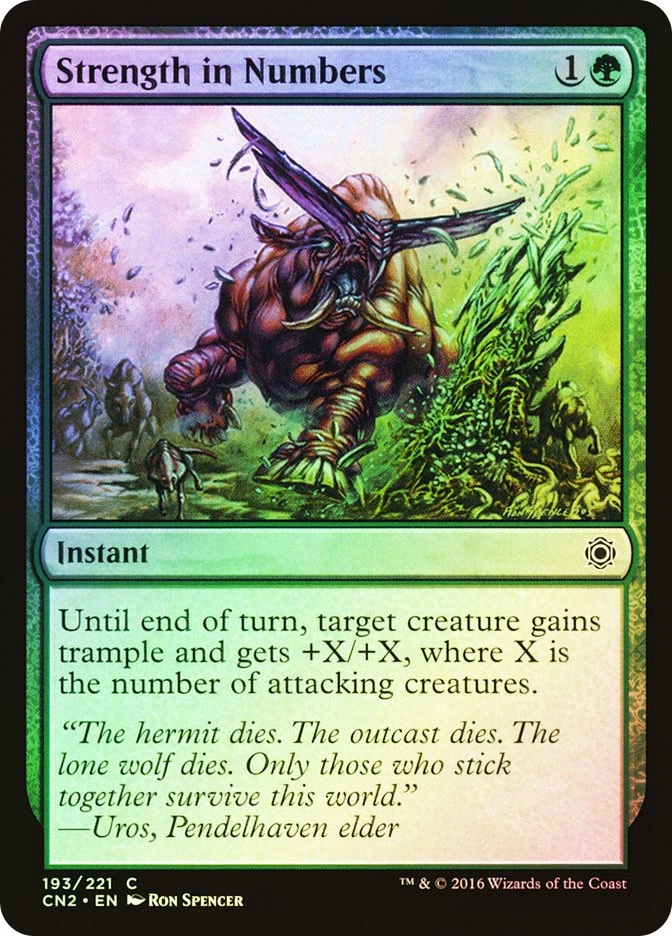 MTG FOIL Strength in Numbers  - Conspiracy: Take the Crown #193 - Image 1 of 1