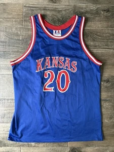 University Of Kansas Jayhawks Logo Athletic Basketball Jersey Size L - Picture 1 of 11