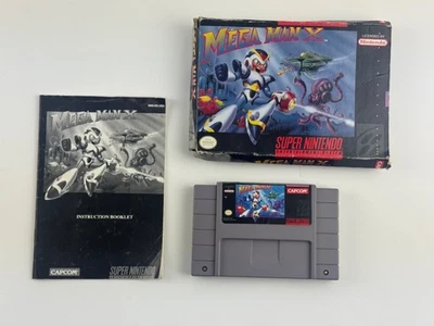 Mega Man X  (Super Nintendo Entertainment System, 1994) SNES w/ Box & Manual - Image 1 of 4